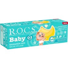 Rocs Baby 0-3 Yaş Muz Püresi Tadında Bebek Diş Macunu 45 gr