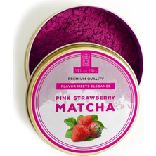 Mel and Mira Pink Strawberry Matcha Powder 25G, Çilek Aromalı Pembe Spirulina Superfood Matcha Tozu