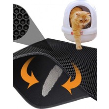 Gampus Elekli Kedi Tuvalet Önü Paspası Kedi Kumu Paspası-Gri Kedi Paspası Pati Temizleme 30*22