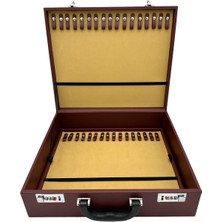 Sezgin Kutu ve Aksesuar Tesbih ve Kolye Çantası Lüks Şifreli 114 Lü Bond  Bordo