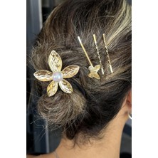 Kokoş Çiçek Figurlu Lastik Toka ve Tel Toka