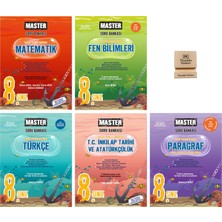 Okyanus Yayınları Okyanus Lgs 8. Sınıf Master Matematik Fen Türkçe Inkılap Paragraf Sorubankası 5li Set+Telefon Standı