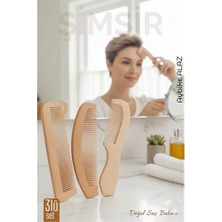 Lowell Home 3 Lü Doğal Şimşir Ahşap Tarak Seti– 16 cm Anti-Statik Kepek Karşıtı ve El  - LO0029-5Z024