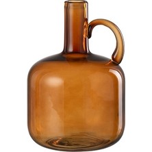 Laromita Decoration Kahverengi Kulplu Cam Vazo / 24 cm