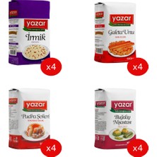 Yazar Irmik+Galeta Unu+Pudra Şekeri+Buğday Nişastası Seti 16LI