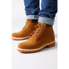 Timberland Premium 6 In Waterproff Boot Rust Nubuck Hakiki Deri Su Geçirmez Erkek Bot Tarçın