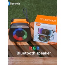Erdineks Rgb Işıklı Bluetooth Hoparlör - Tws Özellikli 5W Güçlü Ses Bombası Type-C Şarjlı & 7 Farklı Işık Modu
