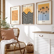 Pam Studio Picasso Bauhaus Sunset Poster Set – Modern Çizim & Minimal Sanat 3’lü Tablo