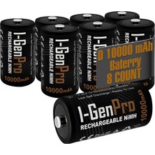 I-Gen Batteries Pro HR20 D Büyük Boy 10.000 Mah Şarj Edilebilir D Boy 1.2V Ni-Mh Şarjlı Pil
