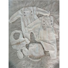 Lovemaxx-Kız Bebek 0-3 Ay Çiçekli Bebek Mevlüt Kıyafeti Set