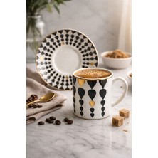 Ayzem Damla New Bone 6 Kişilik Kahve Fincan Takımı 90ml - Hediye Kutulu