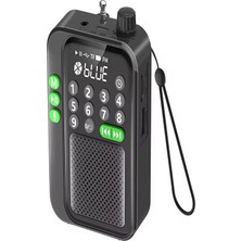 MMctech C9 Bluetooth Hoparlör Şarjlı Radyo USB & Tf Kart Okuyucu Deprem Çantasına Uygun Fm Radyo