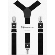Hapshoe Ayarlanabilir Klipsli Siyah Çocuk Kemer Pantolon Askısı