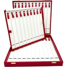 Sezgin Kutu ve Aksesuar Tesbih ve Kolye Kutusu 32 Li Kırmızı