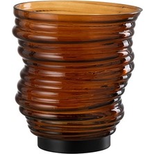 Laromita Decoration Tornado Kahverengi Cam Vazo / Mumluk 17 cm