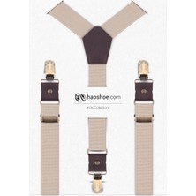 Hapshoe Ayarlanabilir Klipsli Bej Çocuk Kemer Pantolon Askısı