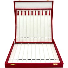 Sezgin Kutu ve Aksesuar Tesbih ve Kolye Kutusu 21 Li Kırmızı