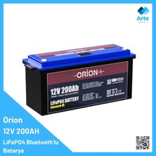 Orion Lifepo4 12V 200AH Lityum Batarya - Bluetooth'lu