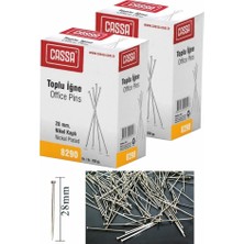 Artlantis Toplu Iğne 250 gr 2 Paket 28MM Nikel Kaplı Toplu Iğne Düğün Nişan Takı Iğnesi Türban 500 gr Okul Ofis Büro