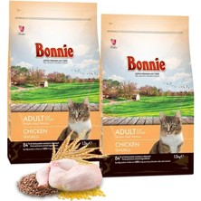 Bonnie Tavuklu Yetişkin Kedi Maması 1,5 kg x 2 Adet