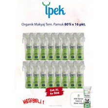 İpek Ipek Organik 16 Pkt x 80'li Makyaj Tem. Pamuğu ve Rosie