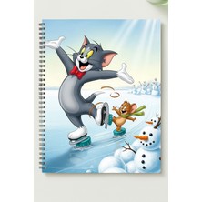 Black-One Tom&jerry A5 Metal Spiralli Çizgisiz Kalın Bristol Kapak Tom&jerry Defter