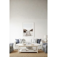 Fuart.Co Beyaz Vaha Kumsal Temalı Dijital Baskı Poster (Çerçevesiz) Kufu