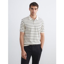 Lc Waikiki Yeni Sezon Polo Yaka Çizgili Penye Erkek Tişört