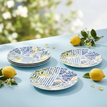Güral Porselen Camelia Lemon 6 Parça 20 cm Pasta Takımı 55742