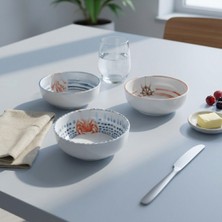 Güral Porselen Ece Mare  3 Parça 14 cm Salata & Çorba Kasesi 5534