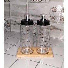 Akıllı Durak Ahşap Yağdanlık Altlığı -2 Bölmeli Yağlık Sosluk Standı (491)