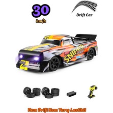 Mofy Baby 1:16 30 Km Hız Yapan LED Işıklı Yedek Lastikli Elektrikli 2.4 Ghz Uzaktan Kumandalı Rc Drift Araba