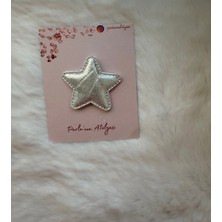 Parla'nın Atölyesi 0-3 Yaş Az Saçlı ve Saçsız Bebek Tokası Gri Yıldız