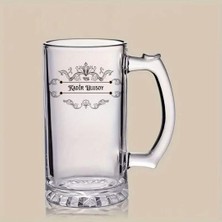 Hediye Vakti Kişiye Özel Isim Yazılı Cam Bira Bardağı | Özel Tasarım Kulplu Bira Kupası