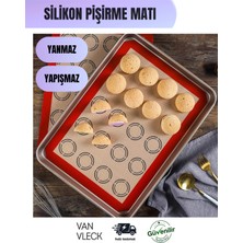 Van Vleck Lüks Silikon Kendinden Yuvarlak Desenli Pişirme Kağıdı 40×30 cm – Silpat Yanmaz Yapışmaz Fırın Matı