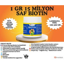 Feroxit %75 Saf Biotin – 1 Gramda 15 Milyon Güçlü Tüy Bakım Desteği Tüm Kuş Turleri Için 300 gr