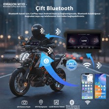 İdragon M11D 5" Su Geçirmez Motosiklet Carplay & Android Auto Ekranı - Lastik Basınç Sensörü