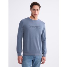 Lc Waikiki Yeni Sezon Bisiklet Yaka Baskılı Erkek Sweatshirt