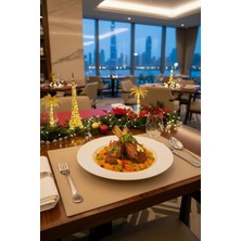 Morika Hotel & Home Textile Suni Deri 6'lı Amerikan Servisi Seti / 32X44 cm