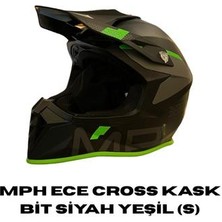 MTS Mph Ece Cross Kask Siyah Yeşil (S)