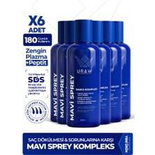 Uraw Mavi Sprey 6'lı Set - Saç Kökü Aktivasyonunu Destekleyen Gelişmiş Kompleks