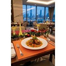 Morika Hotel & Home Textile Suni Deri 6'lı Amerikan Servisi Seti / 32X44 cm