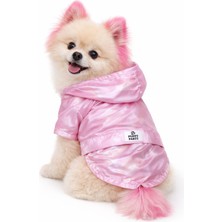 Pembe Cırtcırtlı Sıcacık Su Geçirmeyen Köpek  Montu