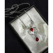 Dükkan Design Kırmızı Taşlı Tarantula Kolye