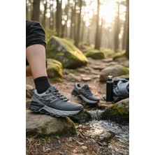 Enoch Erkek Siyah Gri Detaylı Koşu ve Yürüyüş Ayakkabısı