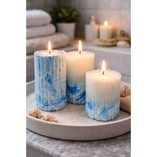 Bellevie Yarı Taş Tozu Yarı Mum El Yapımı Dekoratif Mum | Doğal Tasarım