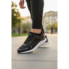 Enoch Erkek Siyah Detaylı Spor Ayakkabı - Yüksek Taban Yürüyüş Sneaker