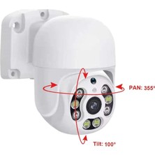 Teico 2 Mp Ahd Mini Speed Dome Ptz Güvenlik Kamerası 360° 5x Zoom Ir Gece Görüş IP66 Dış Mekân