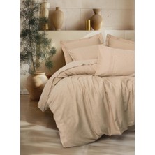 LTG Nova Çift Kişilik Jakarlı Saten Nev Takımı Florita Bej