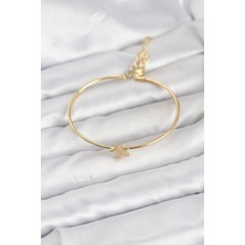 Mustran Yıldız Model Gold Renk Kadın Bileklik